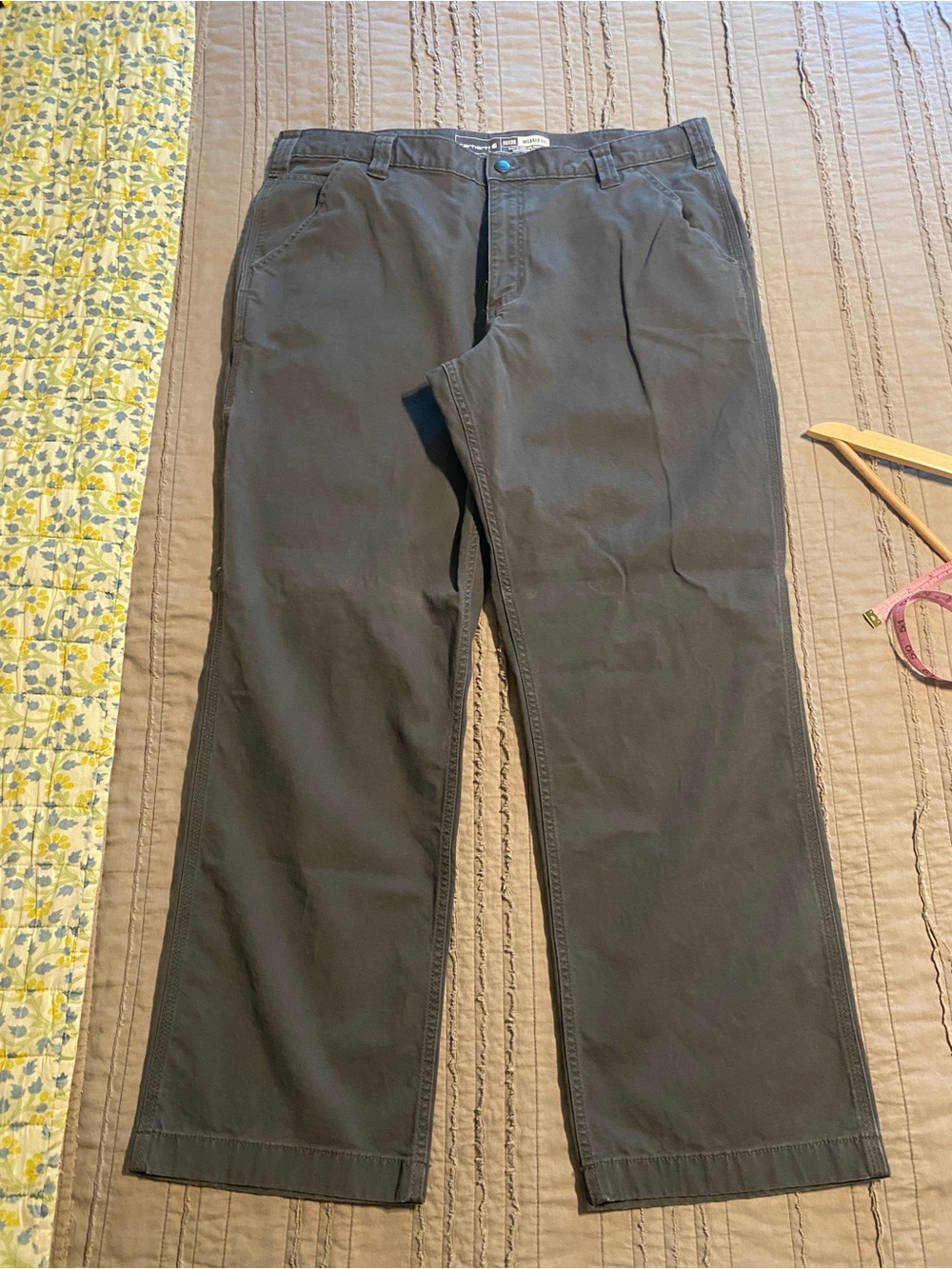 Carhartt Classic Men's Dark Gray Work Pants - size 38 x 30